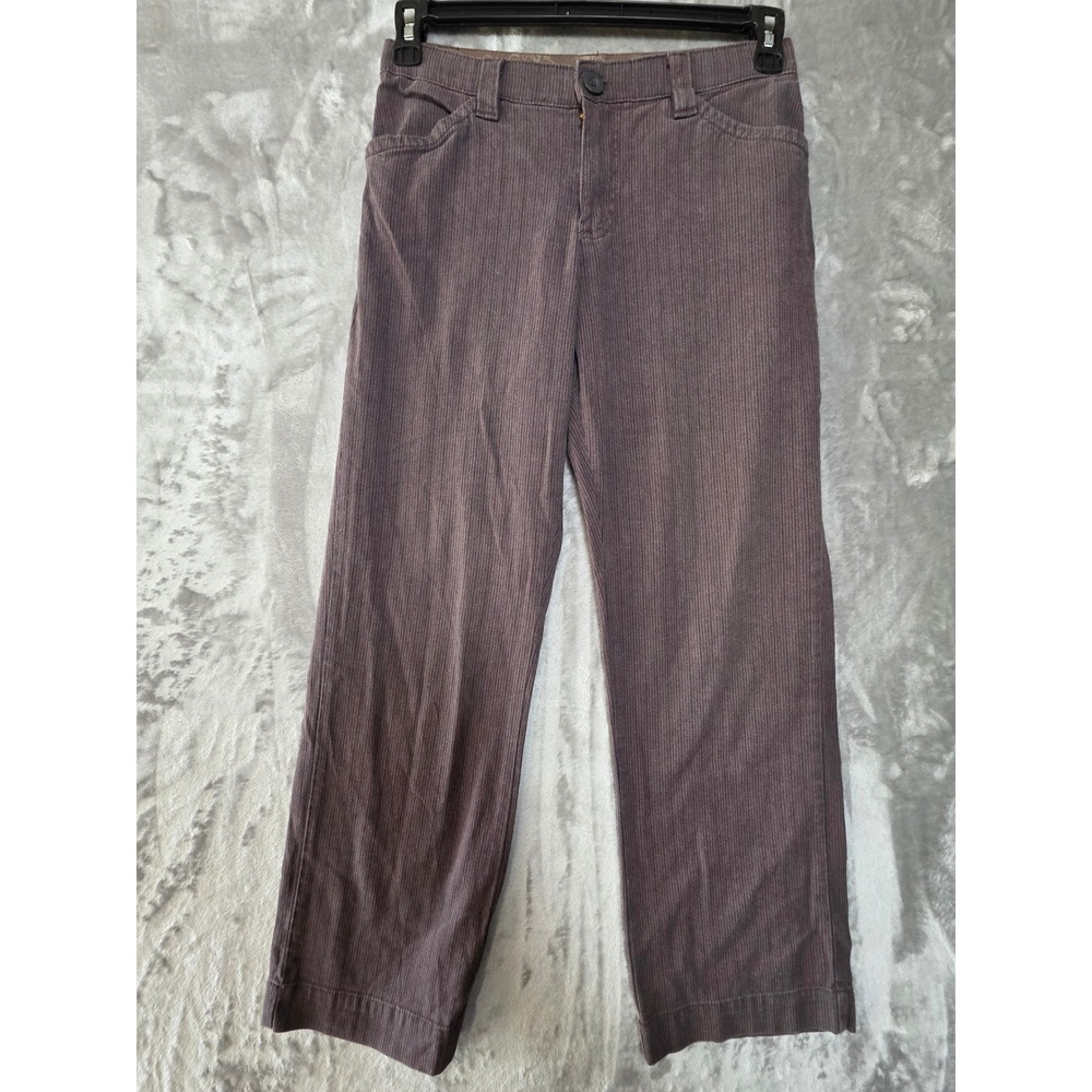 Lee Comfort Waistband Purple Herringbone Straight Leg Pants Womens 4‎ Petite
